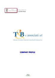 TBA Company profile 2012 121127 EN - T & B Associati