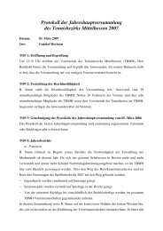 JHV 2007 Protokoll - Tennisbezirk Mittelhessen