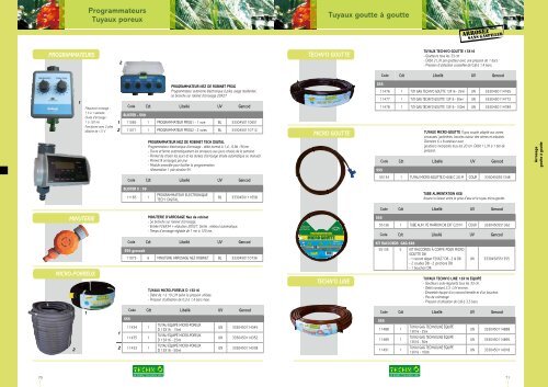 Raccords automatiques laiton - Systèmes d'arrosage TECHNO