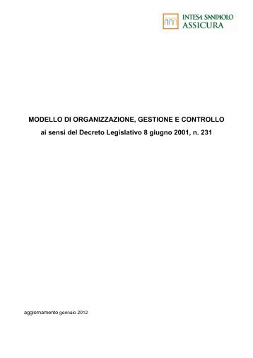 MODELLO DI ORGANIZZAZIONE, GESTIONE E ... - Intesa Sanpaolo