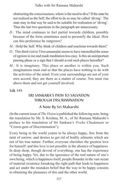 Talks with Sri Ramana Maharshi Complete ... - BrahminVoice.org