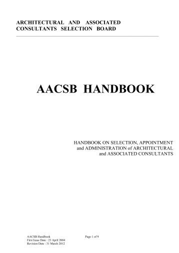 AACSB HANDBOOK - 建築署