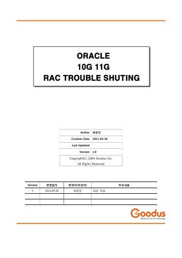 10G 11G RAC TROUBLE SHUTING