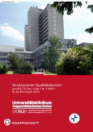 Qualitätsbericht 2010 - Knappschaftskrankenhaus Bochum