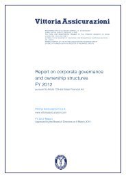 Report on corporate governance and ownership structures FY 2012