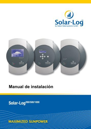 Manual de instalación - GermanSolar