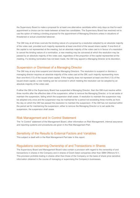 2012 Sustainability selection - SBM Offshore