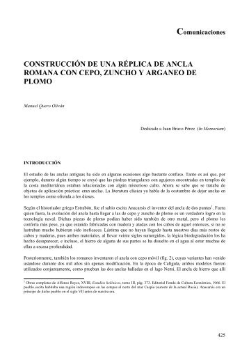 construcción de una réplica de ancla romana con cepo, zuncho y ...