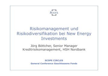 Risikomanagement bei Projektfinanzierungen ... - Scope