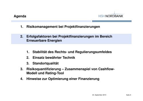 Risikomanagement bei Projektfinanzierungen ... - Scope