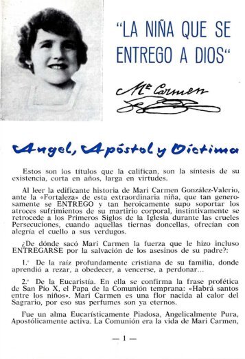 Boletín 9 - La venerable sierva de Dios María del Carmen González ...