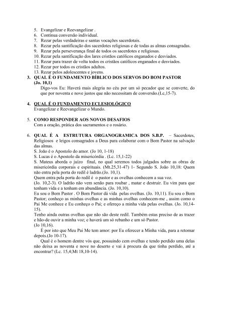 SERVOS DO BOM PASTOR Padre Dr. Manuel ... - Paróquia S. Tiago