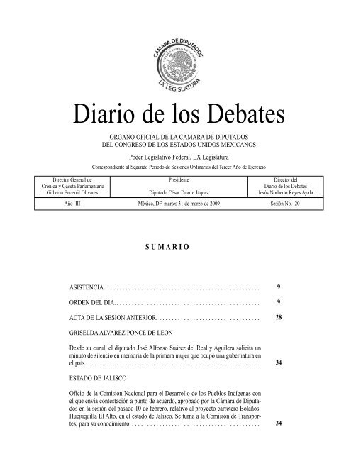 Diario de los Debates - Cámara de Diputados