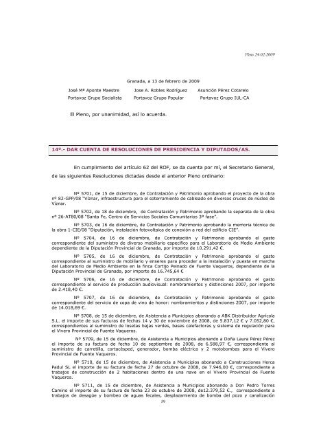 Pleno 24-02-2009 ACTA DE LA SESIÓN ORDINARIA DE PLENO ...