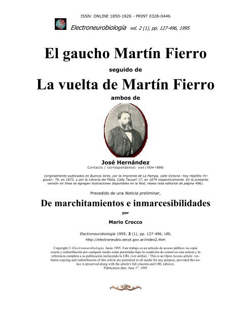 El gaucho Martín Fierro La vuelta de Martín Fierro