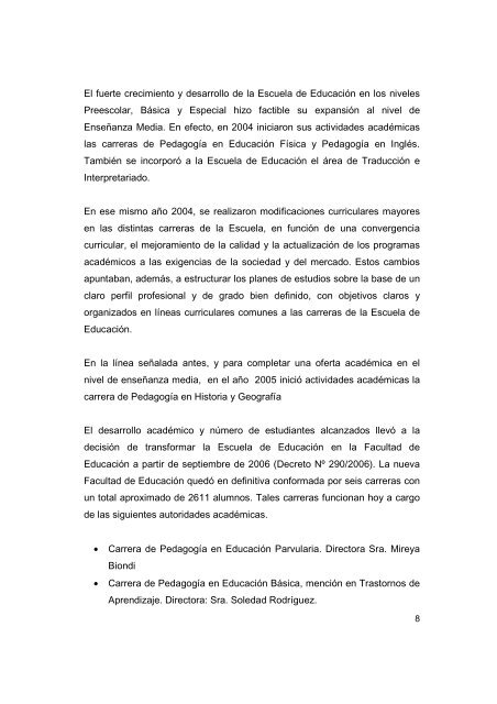 informe de autoevaluación pedagogía en educación parvularia