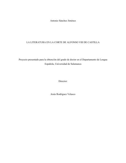 A. La corte de Alfonso VIII - Gonzalo de Berceo