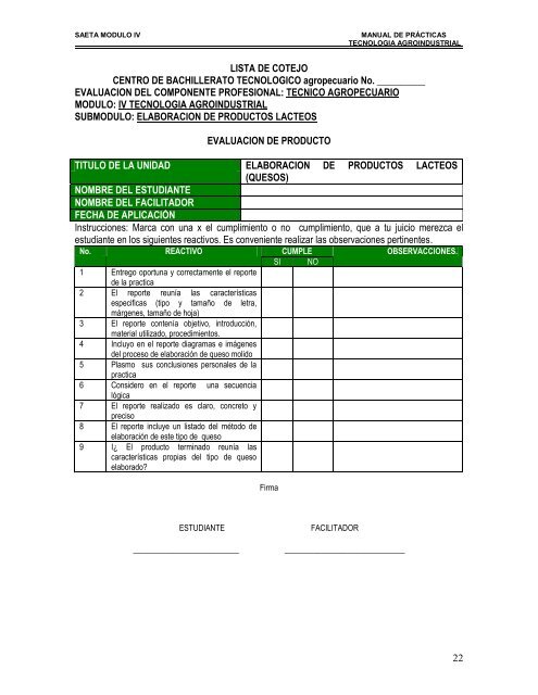 elaboracion de queso molido - CBTa 233