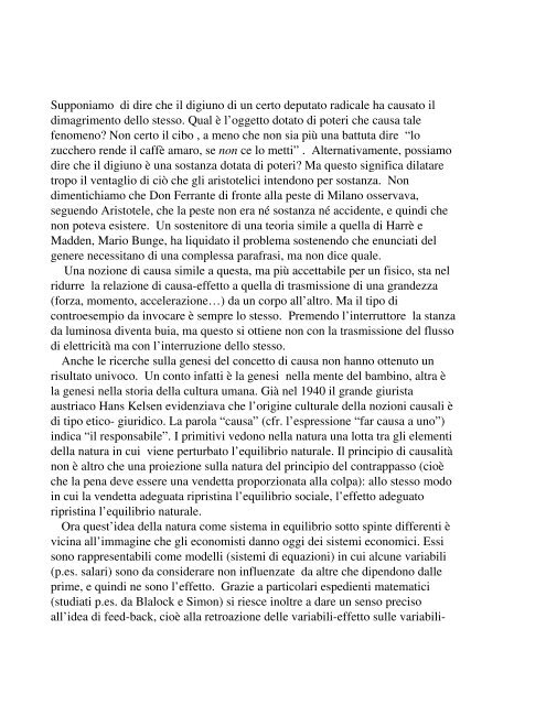 CLAUDIO PIZZI LEZIONI DI FILOSOFIA DELLA SCIENZA a. a. 2010­2011