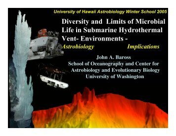 Diversity and Limits of Microbial Life in Submarine Hydrothermal Vent