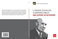 Il pensiero federalista di Gianfranco Miglio - Consiglio Regionale ...