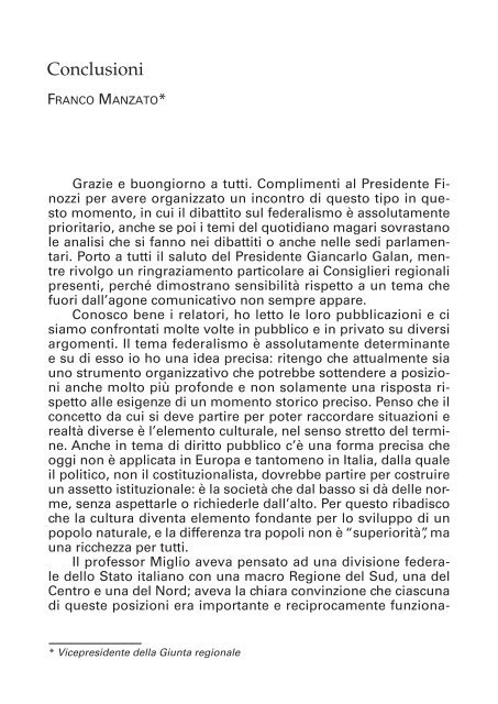 Il pensiero federalista di Gianfranco Miglio - Consiglio Regionale ...