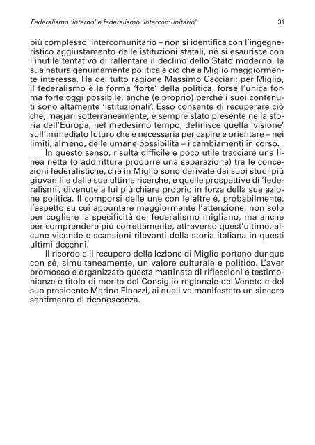 Il pensiero federalista di Gianfranco Miglio - Consiglio Regionale ...