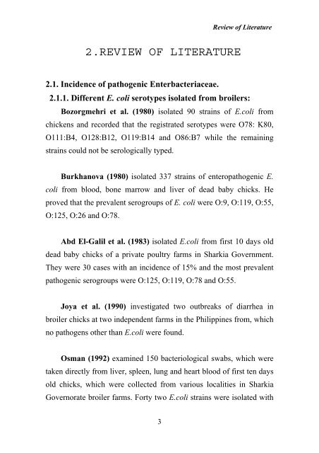 E. Coli