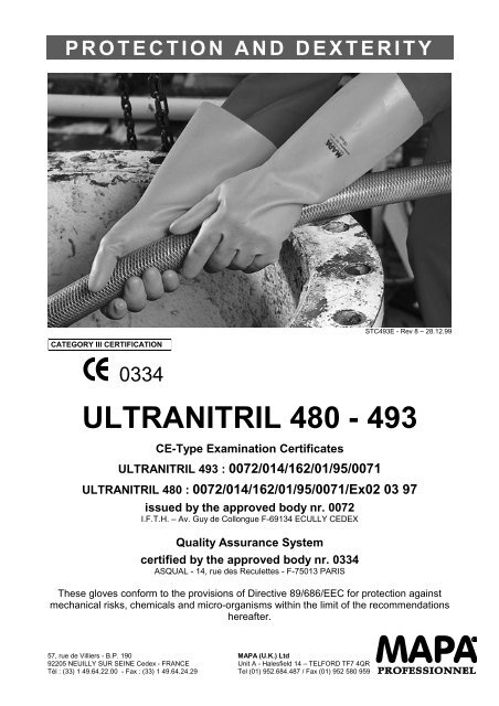 ULTRANITRIL 480 - 493 - MAPA Professionnel