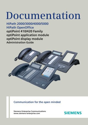 Siemens Optipoint 500 Advance Instruction Manual