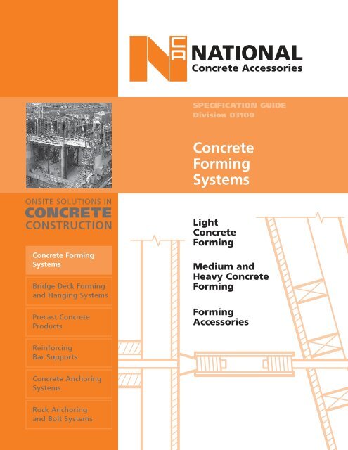 FRONT COVER - National Concrete Accessories