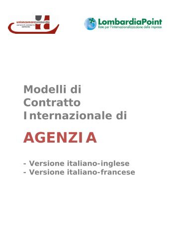 Modello di Contratto Internazionale di AGENZIA