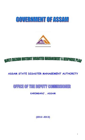 Karimganj - State Disaster Management, Assam