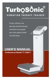 TurboSonic Professional Model Manual - v3 - TurboSonic USA