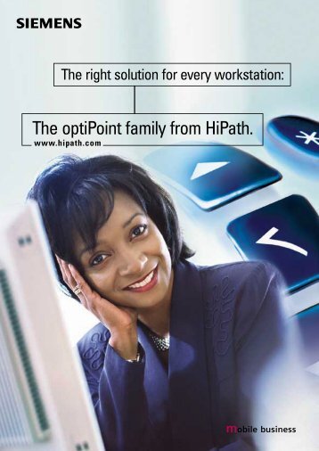 The optiPoint family from HiPath. - Telecom.fr