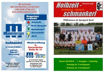 Hoibzeitschmankerl - beim TSV-Kastl