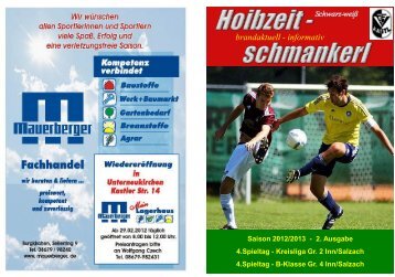 Hoibzeitschmankerl - beim TSV-Kastl