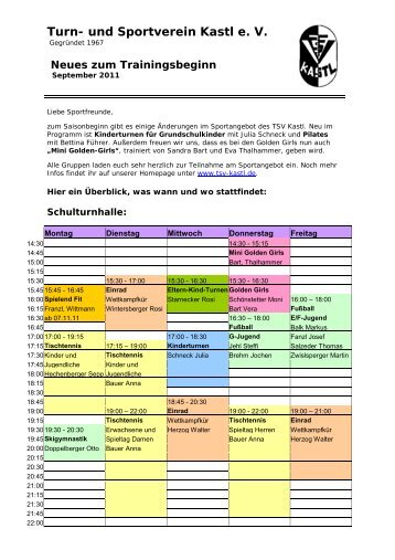 Turn- und Sportverein Kastl e. V. - beim TSV-Kastl