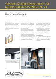Gilgen Schiebetuer - Bedienelemente (PDF 0.61 MB) - AB Automatic