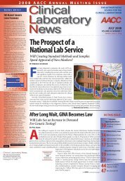 Clinical Laboratory News - American Association for Clinical ...