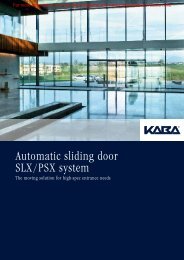 Automatic sliding door SLX/PSX system - Barbour Product Search