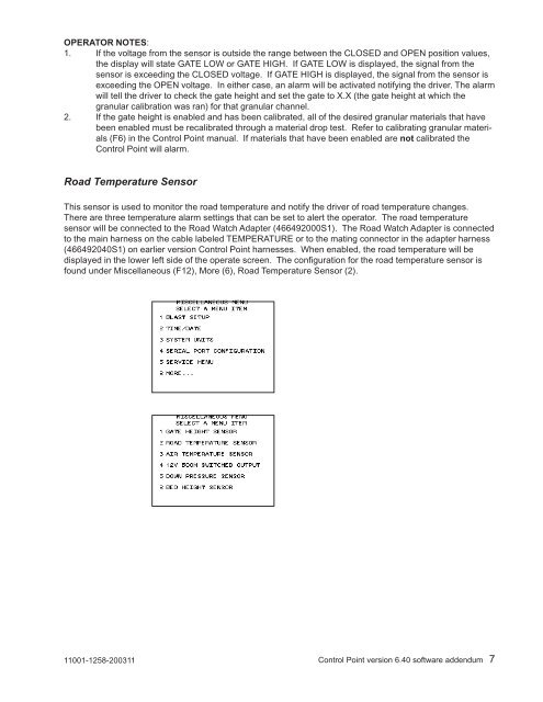 Control Point® Addendum - DICKEY-john Corporation