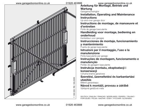 Hormann N80 Installation Instructions PDF - Garage Doors