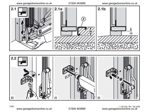 Hormann N80 Installation Instructions PDF - Garage Doors