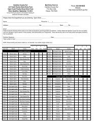 Poultry Entry Form (pdf file) - Hamilton County