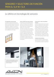 Gilgen SLX-M sensores y selectores - Gilgen Door Systems