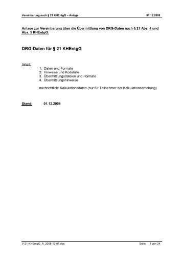 DRG-Daten für § 21 KHEntgG - GKinD