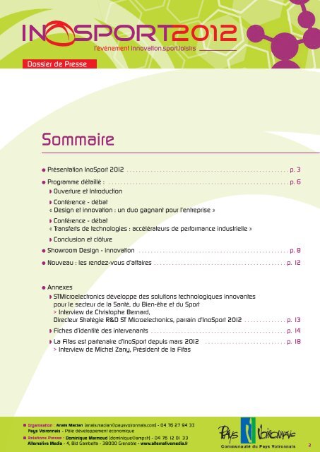 Dossier de presse 2012 - Inosport