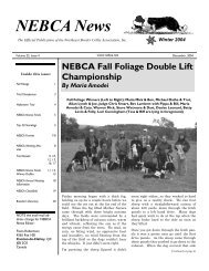 NEBCA News - Northeast Border Collie Association