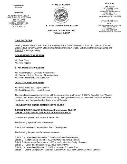 020707 disc min.pdf - Nevada State Contractors Board